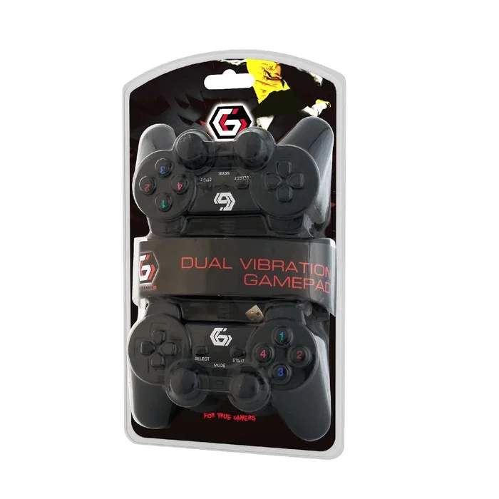 Gembird JPD-UDV2-01 Gamepad Analógico/Digital Negro USB 2.0