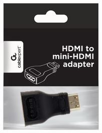 Gembird Adaptador HDMI a Mini HDMI Macho/Hembra Negro A-HDMI-FC