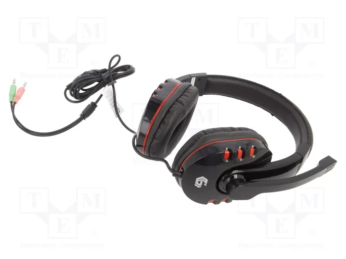Gembird GHS-402 Auriculares Gaming de Diadema Negro/Rojo