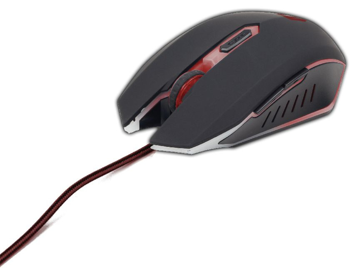 GEMBIRD MUSG-001-R Ratón Gaming Ambidextro Negro/Rojo 2400 DPI GEMBIRD MUSG-001-R Ratón Gaming Ambidextro Negro/Rojo 2400 DPI