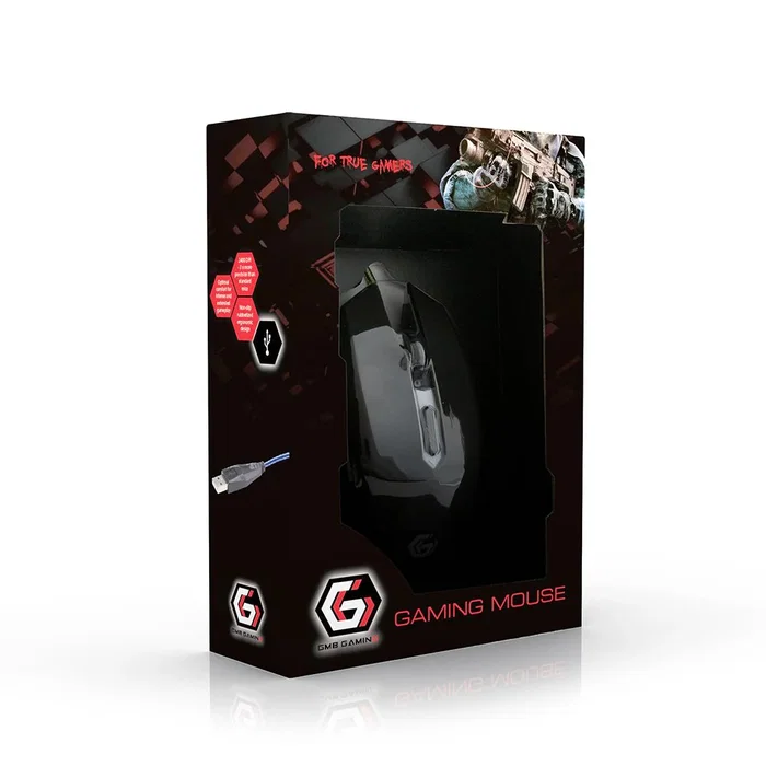 GEMBIRD MUSG-001-R Ratón Gaming Ambidextro Negro/Rojo 2400 DPI GEMBIRD MUSG-001-R Ratón Gaming Ambidextro Negro/Rojo 2400 DPI