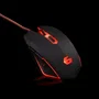 GEMBIRD MUSG-001-R Ratón Gaming Ambidextro Negro/Rojo 2400 DPI