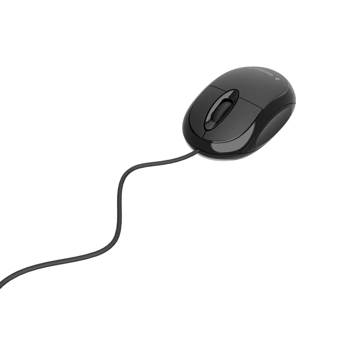 Gembird Ratón Óptico USB Ambidiestro MUS-U-01, 1000 DPI, 3 Botones con Rueda de Desplazamiento, Negro, Plug & Play para PC y Portátil
