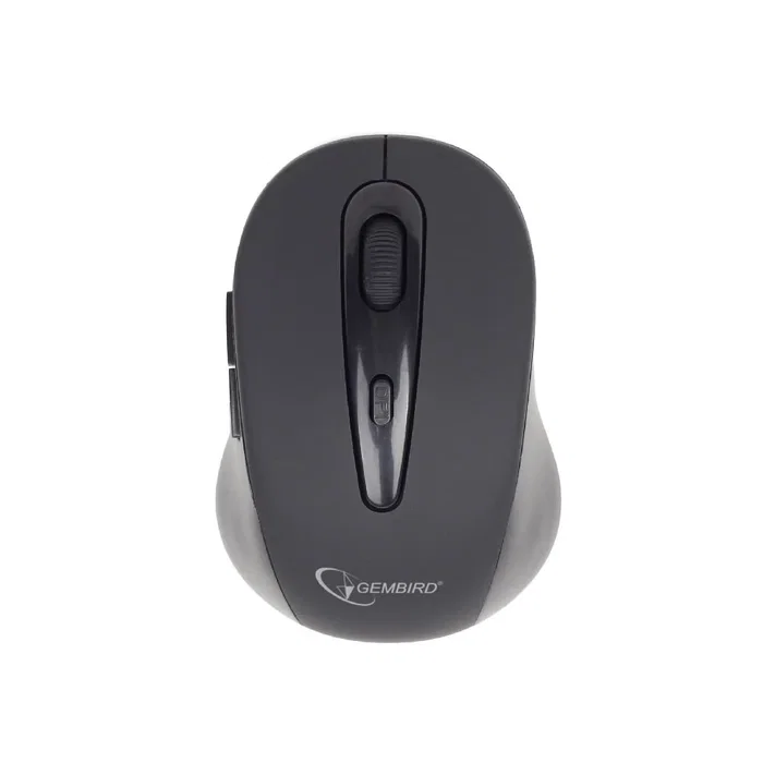 Gembird MUSWB2 Ratón Óptico Inalámbrico Bluetooth para Oficina, 6 Botones, 1600 DPI Ajustable, Diseño para Mano Derecha, Color Gris