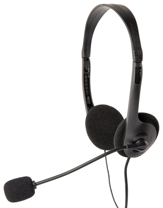 GEMBIRD MHS-123 Auriculares con Micrófono y Control de Volumen Negro