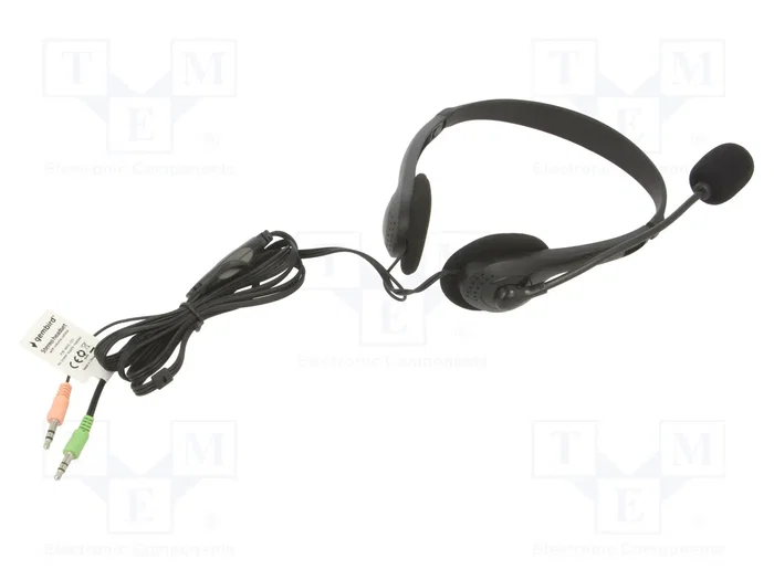 GEMBIRD MHS-123 Auriculares de Diadema con Micrófono y Control de Volumen Negro GEMBIRD MHS-123 Auriculares de Diadema con Micrófono y Control de Volumen Negro