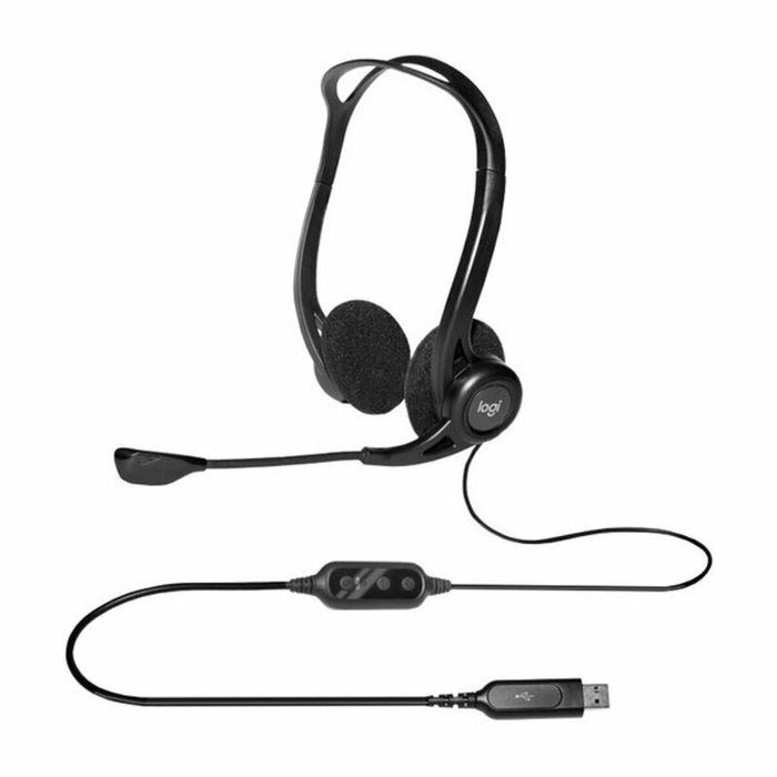 Logitech PC Headset 960 USB Negro, Supraaural, Alámbrico Logitech PC Headset 960 USB Negro, Supraaural, Alámbrico