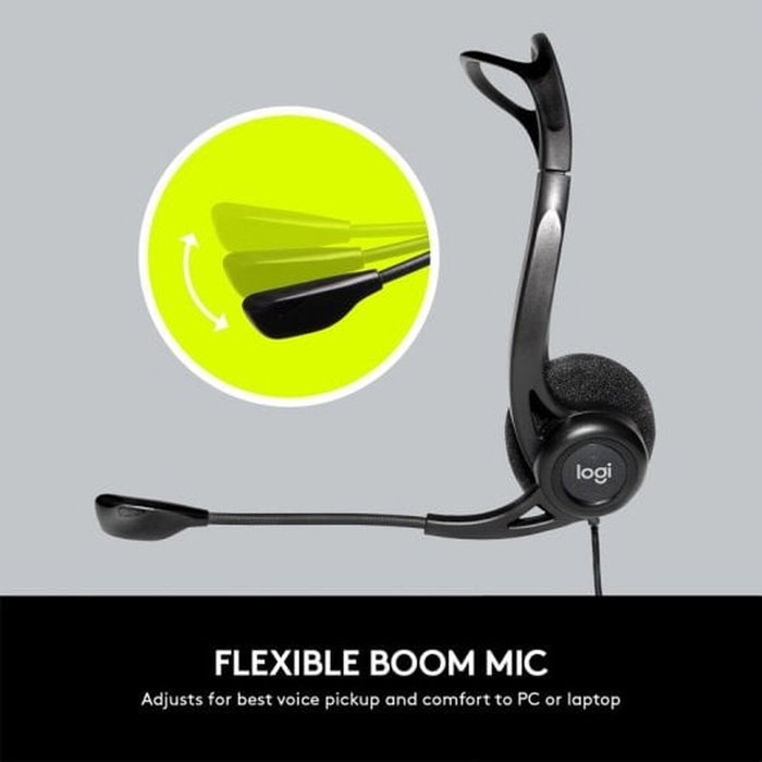 Logitech PC Headset 960 USB Negro, Supraaural, Alámbrico Logitech PC Headset 960 USB Negro, Supraaural, Alámbrico