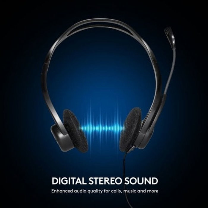 Logitech PC Headset 960 USB Negro, Supraaural, Alámbrico Logitech PC Headset 960 USB Negro, Supraaural, Alámbrico