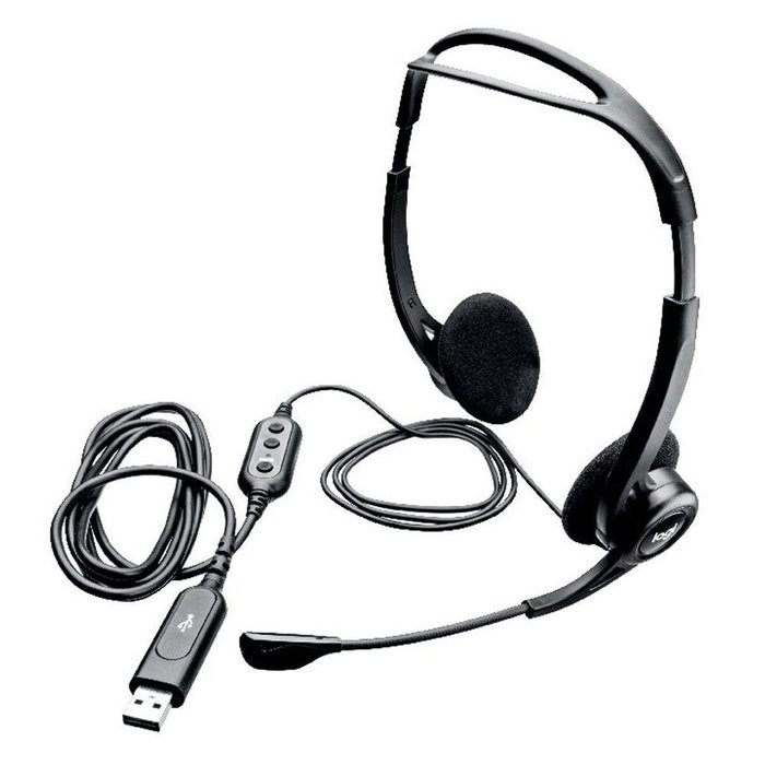Logitech PC Headset 960 USB Negro, Supraaural, Alámbrico Logitech PC Headset 960 USB Negro, Supraaural, Alámbrico