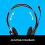 Logitech PC Headset 960 USB Negro, Supraaural, Alámbrico