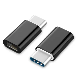 Gembird A-USB2-CMmF-01 Adaptador USB-C a Micro USB, Tipo C Macho a Micro USB Hembra, Negro, Velocidad 10 Gbit/s