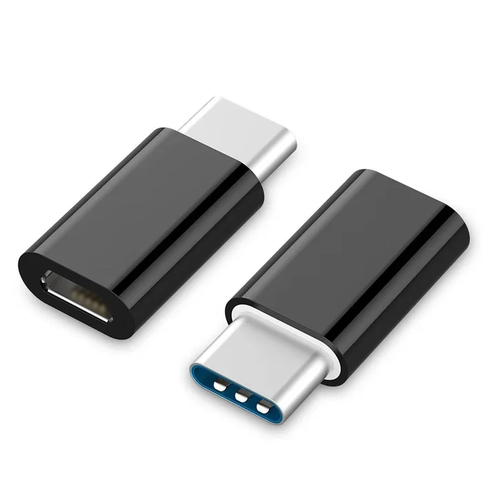 Gembird A-USB2-CMmF-01 Adaptador USB-C a Micro USB, Tipo C Macho a Micro USB Hembra, Negro, Velocidad 10 Gbit/s