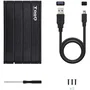 TooQ Caja Externa para Disco Duro 2.5" USB 3.1 TQE-2530B - Compatible con SATA I/II/III, Hasta 4TB, Plug & Play para Windows/Mac/Linux