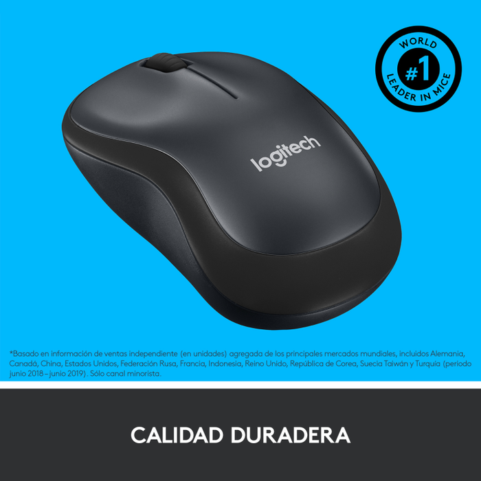 Logitech M220 Silent Ratón Inalámbrico Carbón vegetal