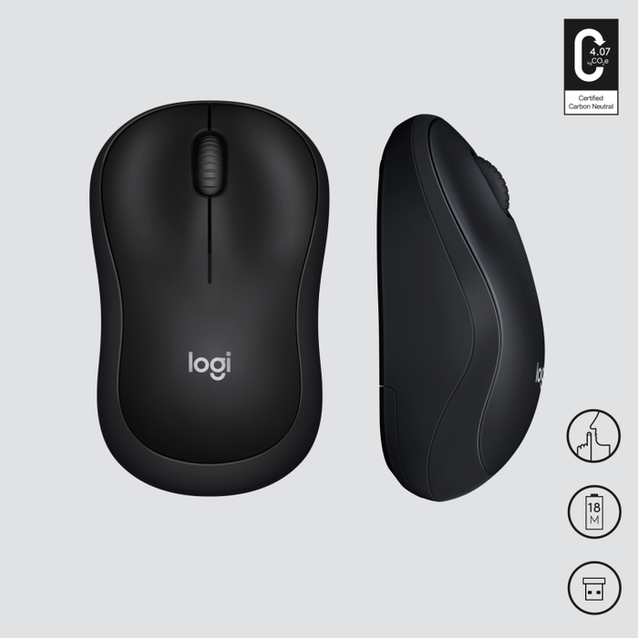 Logitech M220 Silent Ratón Inalámbrico Carbón vegetal
