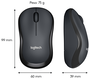Logitech M220 Silent Ratón Inalámbrico Carbón vegetal