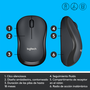 Logitech M220 Silent Ratón Inalámbrico Carbón vegetal
