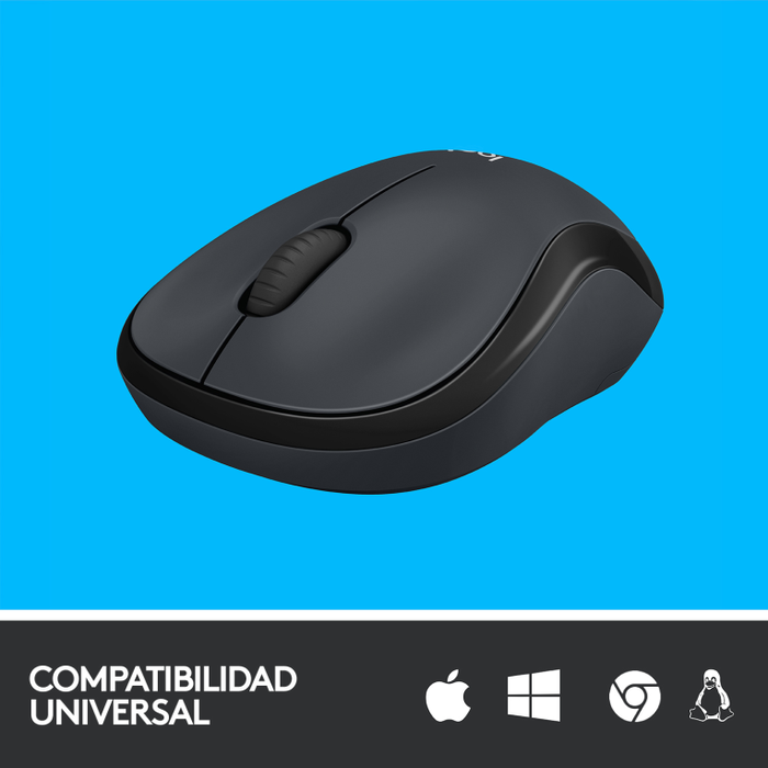 Logitech M220 Silent Ratón Inalámbrico Carbón vegetal