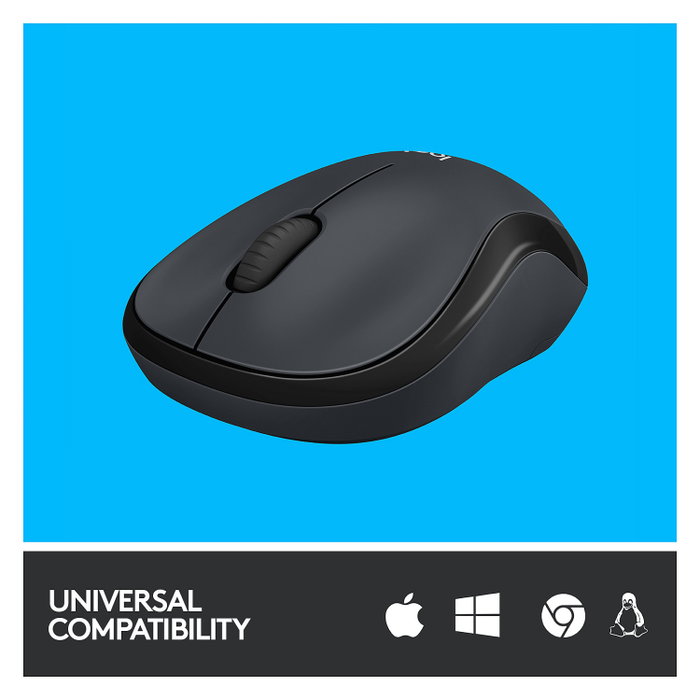 Logitech M220 Silent Ratón Inalámbrico Carbón vegetal