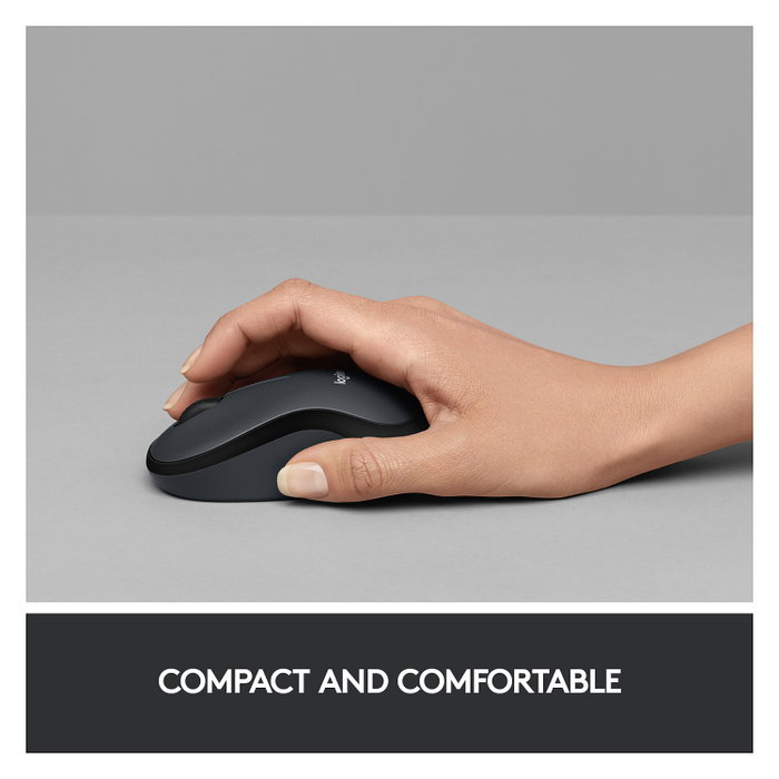 Logitech M220 Silent Ratón Inalámbrico Carbón vegetal
