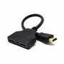 Gembird DSP-2PH4-04 Cable HDMI 1 Macho a 2 Hembra Negro