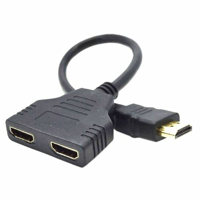 Gembird DSP-2PH4-04 Cable HDMI 1 Macho a 2 Hembra Negro