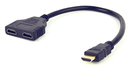 Gembird DSP-2PH4-04 Cable HDMI de Doble Salida HDMI Tipo A (Estándar) Macho a 2x HDMI Tipo A Hembra Negro