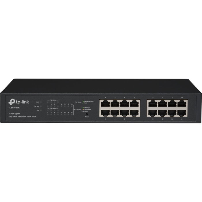 TP-Link TL-SG1016PE Switch de 16 puertos Gigabit con 8 puertos PoE+