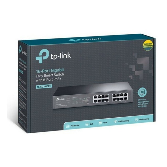 TP-Link TL-SG1016PE Switch Gigabit de 16 puertos con 8 puertos PoE+