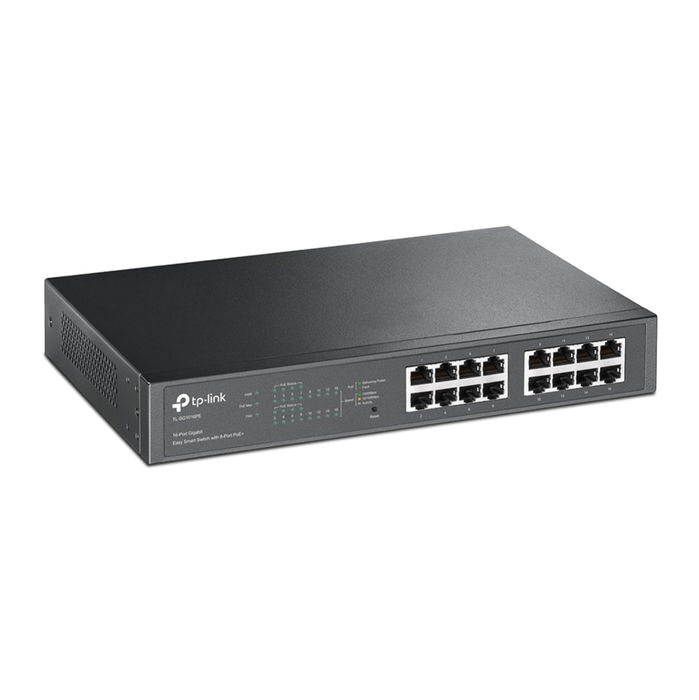TP-Link TL-SG1016PE Switch Easy Smart 16 Puertos Gigabit con Gestión, Sin Ventiladores, Montaje Rack, Ahorro Energético