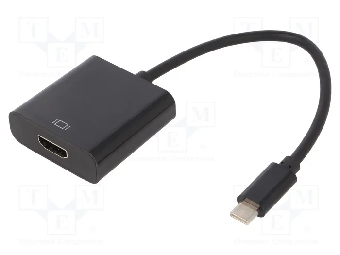 Gembird Adaptador USB tipo C a HDMI Negro A-CM-HDMIF-01 Gembird Adaptador USB tipo C a HDMI Negro A-CM-HDMIF-01