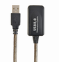Gembird Cable USB 2.0 A/A Activo M/F 10m Negro