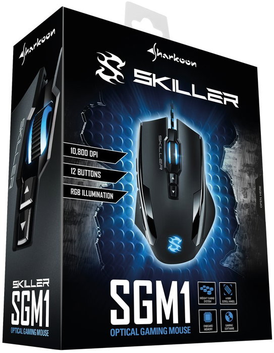 Sharkoon Skiller SGM1 Ratón Gaming Ergonómico Negro Sharkoon Skiller SGM1 Ratón Gaming Ergonómico Negro