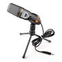 Woxter Mic Studio Micrófono de Condensador con Trípode Ajustable, Negro y Naranja