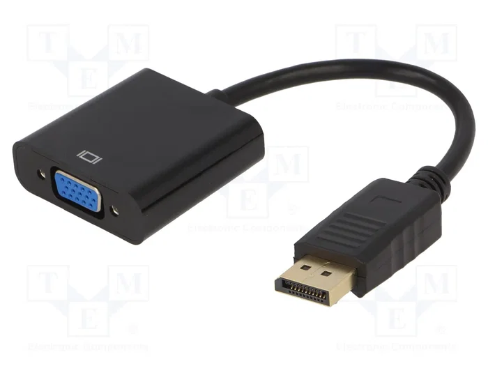 Gembird A-DPM-VGAF-02 Adaptador DisplayPort macho a VGA hembra 0,15 m Negro
