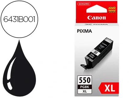 Canon PGI-550PGBK XL Cartucho de Tinta Negro Alto Rendimiento (XL) Original