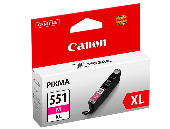 Canon CLI-551XL Cartucho de Tinta Magenta XL Original Detallado de Alto Rendimiento (660 páginas) 11ml