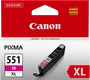 Canon CLI-551XL Cartucho de Tinta Magenta XL Original Detallado de Alto Rendimiento (660 páginas) 11ml