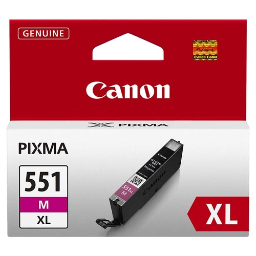 Canon CLI-551XL Cartucho de Tinta Magenta XL Original Detallado de Alto Rendimiento (660 páginas) 11ml