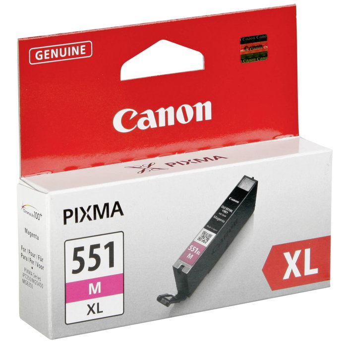 Canon CLI-551XL Cartucho de Tinta Magenta XL Original Detallado de Alto Rendimiento (660 páginas) 11ml