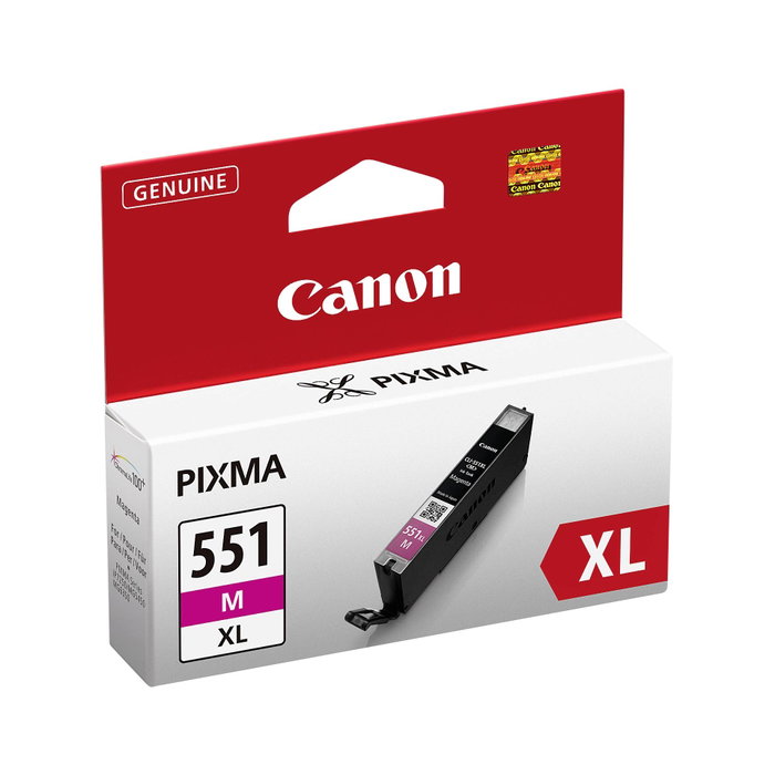 Canon CLI-551XL Cartucho de Tinta Magenta XL Original Detallado de Alto Rendimiento (660 páginas) 11ml
