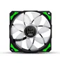 NOX Ventilador para Caja PC NOX Hummer H-Fan LED 120 mm Verde, 60 CFM, 27.5 dB, 1.81 mmH2O, 1600 RPM, Rodamientos Hidráulicos, 7 Aspas