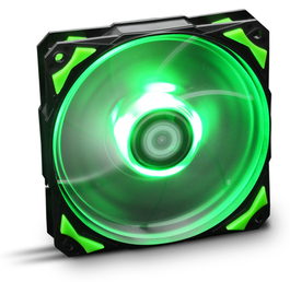 NOX Ventilador de Caja Hummer H-FAN con LED Verde - 12cm x 12cm