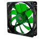 NOX Coolfan 120 LED - Ventilador para PC de 120 mm (12 cm) con LED Verde, 1200 RPM, 19 dB, Negro, Sleeve Bearing