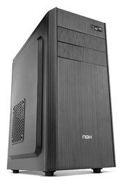 Nox Caja Semitorre LITE010 con Fuente de Alimentación 500W, ATX, Micro ATX, ITX, Frontal Cepillado, USB 3.0