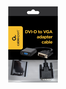 GEMBIRD Adaptador de cable de vídeo DVI-D a VGA (D-Sub) A-DVID-VGAF-01 Negro