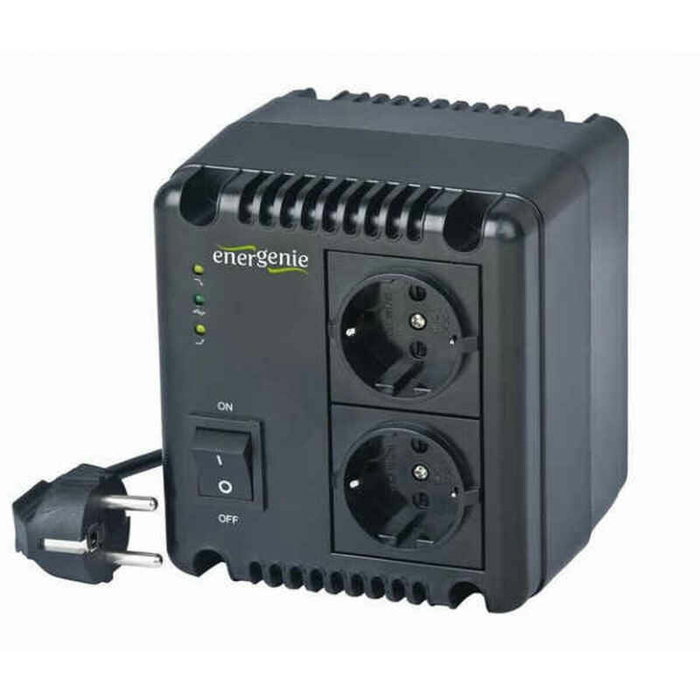 EnerGenie EG-AVR-1001 regulador de voltaje 2 salidas AC Negro