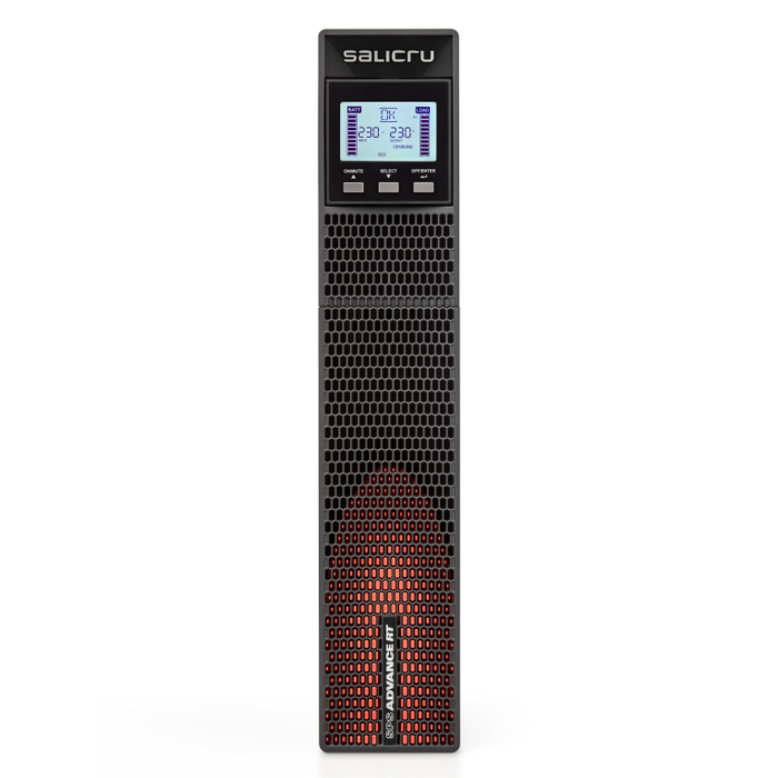 SALICRU SPS 800 ADV RT2 SAI/UPS 800VA 720W Line-Interactive, Onda Sinusoidal, Formato Tower/Rack 2U, 8 Salidas, LCD, USB, RS-232, Slot Smart