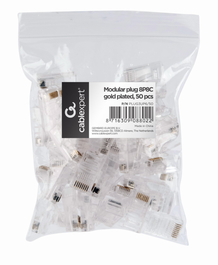 GEMBIRD PLUG3UP6/50 Conector RJ-45 Transparente